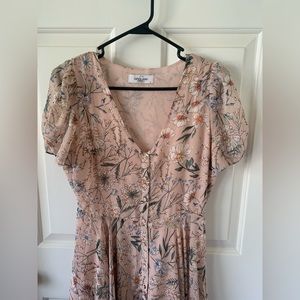 Carly Jean Los Angeles Pink Floral Dress